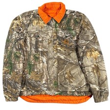 Carhartt Reversible Camo Blaze Orange Hunting Jacket Boy  s M Insulated Puffy