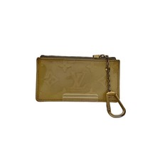 Louis Vuitton Pochette Cle Monogram Vernis Enamel Yellow Key Wallet
