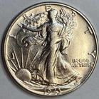 1943 - Walking Liberty Half Dollar - AU+ Cleaned Exact Coin Imaged #WL8