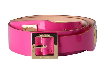 Dsquared2 Women's Fuchsia Metal Beads Decorated Genuine Leather Belt Sz M L