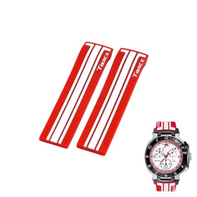 21mm Red Rubber Strap For Tissot T-Race Nicky Hayden