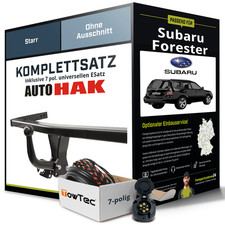 Für SUBARU Forester Typ SF Anhängerkupplung starr +eSatz 7pol uni. 97- NEU