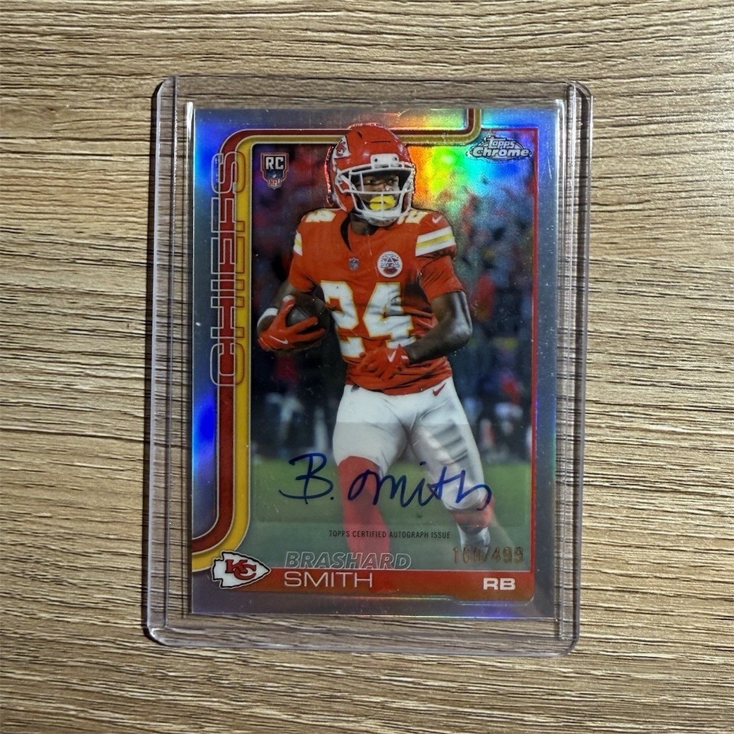 Topps 2025 Topps Chrome Brashard Smith #RA-BS Rookie Auto Refractor /499