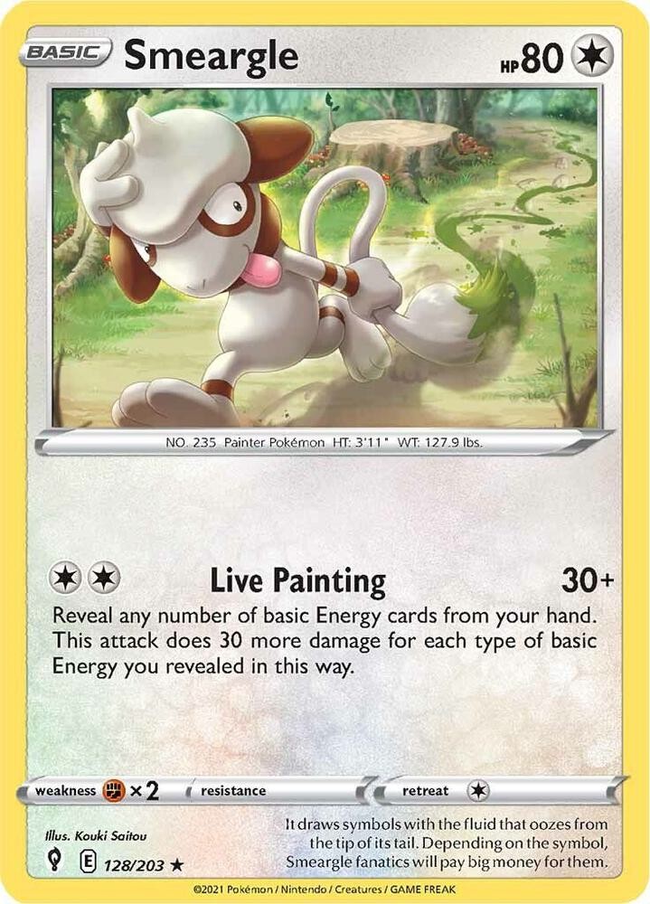 Smeargle SWSH07: Evolving Skies 128/203 Pokemon LP