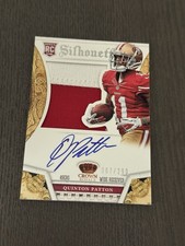2013 Panini Crown Royale Silhouettes Auto Patch /299 QUINTON PATTON Rookie RC