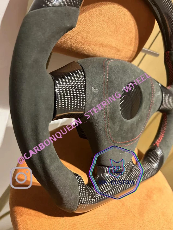 Volante de fibra de carbono real para Chevrolet Corvette C6 Z06 GRIS + CUBIERTAS DE AJUSTE Foto 2 de 4