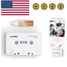 Audio Cassette Head Cleaner, Tape Cleaning Kit for Home/Portable/Car Cassette...