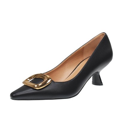 Gold & Gold Pumps mit mittlerem Absatz schwarz - Damen Schuhe Pumps