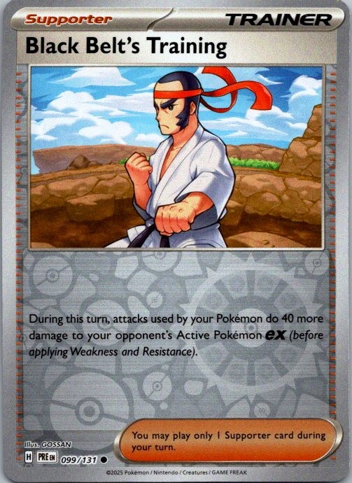 Black Belt's Training - Common SV: Prismatic Evolutions 099/131 NM Reverse Holo