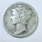 1926-S Mercury Dime, Winged Liberty Head, 90% Silver, Very Good Condition #9218
