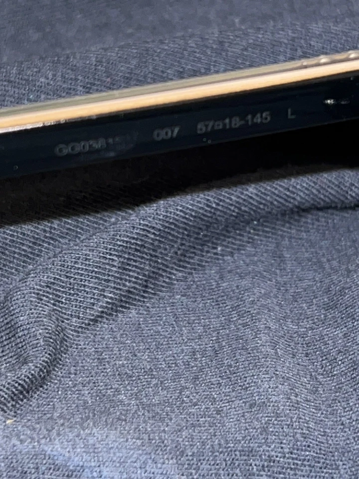 Gucci GG0381S 007 Square Polarized Sunglasses Black 57-18 145 Read Description - Image 3 of 4