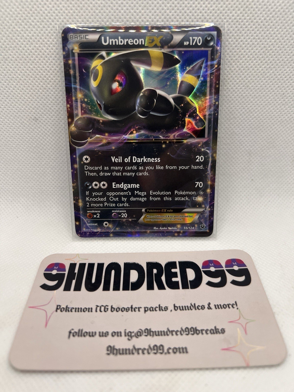 Umbreon EX 55/124 Holo Rare 2016 Pokemon XY Fates Collide Mint
