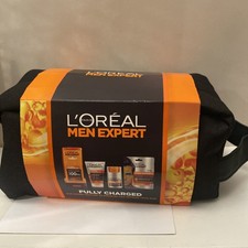 L'Oreal Men Expert Fully Charged Gift Set Washbag Moisturiser FaceWash ShowerGel