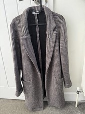 Matalan Papaya Women’s Taupe Grey Black Jacket Blazer Herringbone Size 14