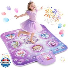 Dance Mat Toy for 3-12 Year Old Girls, Electronic Dance Pad with Wireless Blu
