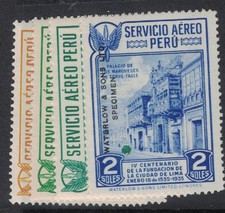 Peru SC C6-8, 10 Waterlow Specimen MNH (10fro)