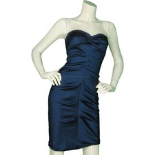 Vintage Y2K Xscape Joanna Chen Formal Cocktail Party Prom Ruched Mini Dress S