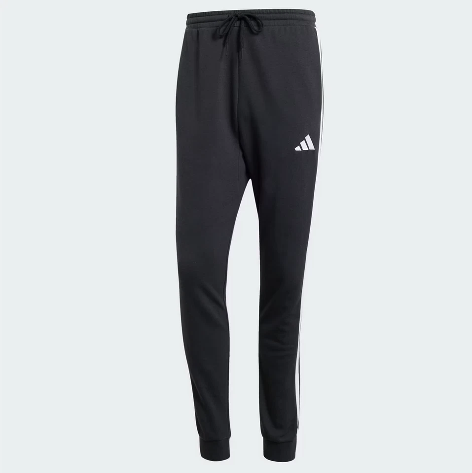 adidas Herren Essentials French Terry Hose mit verjüngtem Bündchen und 3-Streife