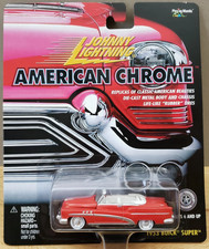Johnny Lightning 1953 Buick Super Convertible American Chrome Diecast 164 Red