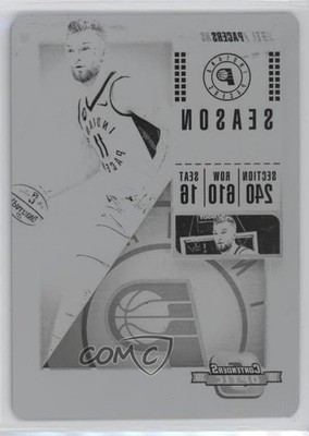 2018 Panini Contenders Optic Printing Plate Black 1/1 Domantas Sabonis #63 qf8