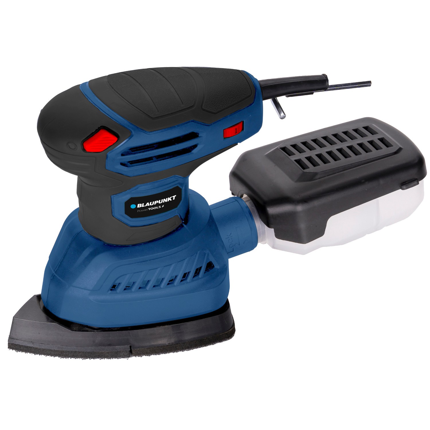 Ponceuse Blaupunkt OS6010 polyvalente 300 W à variateur et 4 plateaux amovibles