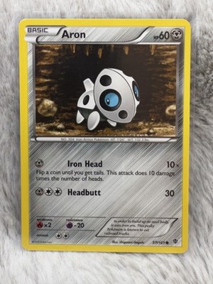 Pokemon Black & White: Plasma Blast #57/101 Aron 2013 NM