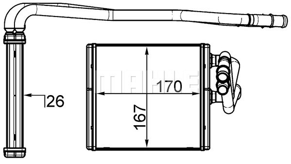 Mahle Ah 197 000S WäRmetauscher, Innenraumheizung FüR Ford Fiesta Vi (CB1, Ccn)-image