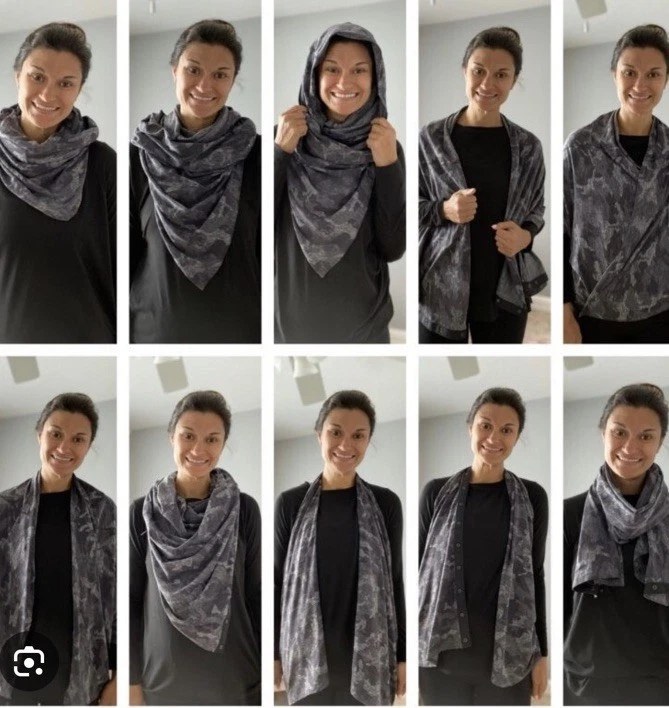 Lululemon Vinyasa Scarf Black Rulu Snap Wrap – Multi-Way/Nursing Cover - Image 2 of 4