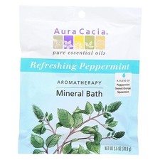 AURA CACIA - Aromatherapy Mineral Bath Refreshing Peppermint - 6 x 2.5 oz...