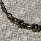 Vintage “Avon SP” Blue/clear Rhinestone In Flowers-gold Tone Bracelet. — photo 3