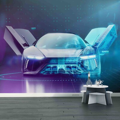 3D Sports Car Black Car Wallpaper Wall Murals Removable Wallpaper 27