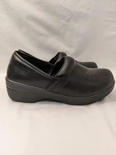 Air Flex Womens Shoes BLACK CLOG 148755 JAMILA 8.5M Nurse Slip Ons Faux Leather
