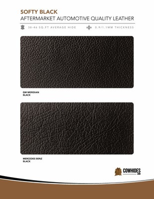 SALE! WHOLE BLACK LEATHER HIDE AUTOMOTIVE NAPPA PEBBLE UPHOLSTERY SEAT COW FULL