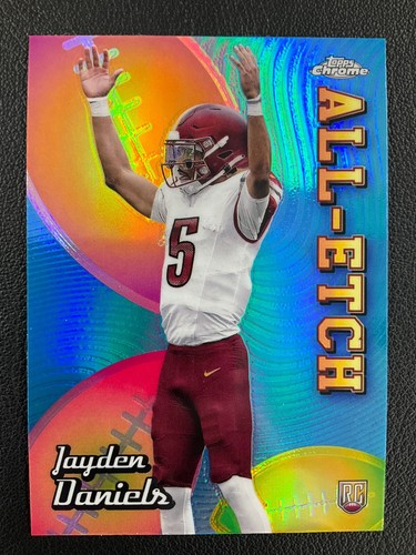 2024 Topps Chrome Jayden Daniels All-Etch Rookie Refractor Washington No Reserve