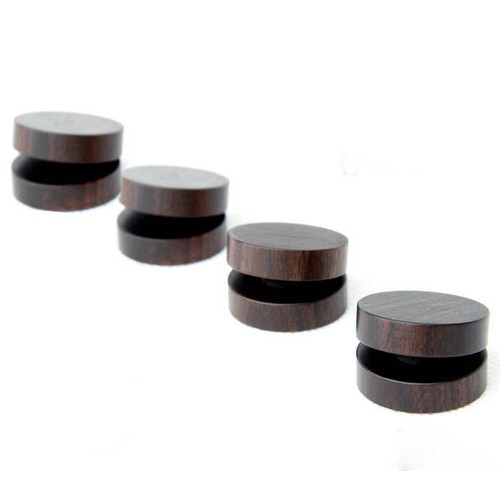 4pcs Ebony Wooden Speaker Base Spike Cone HIFI AMP Isolation Feet 23.5x11mm - Afbeelding 4 van 6