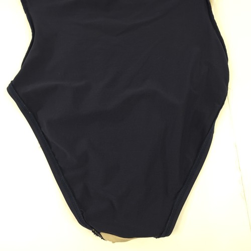 VINTAGE ANNE COLE ONE PIECE NAVY BLUE SWIMSUIT WOMEN'S SIZE 10 HALTER V NECK VGC - Picture 14 of 24