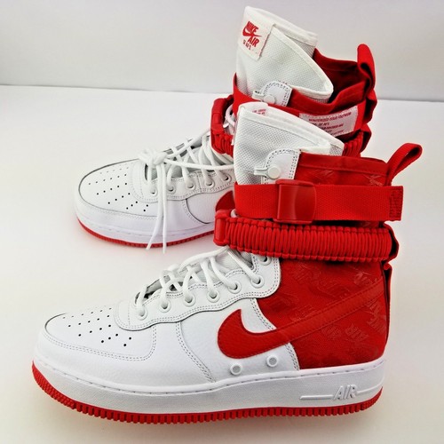 nike sf af1 red and white