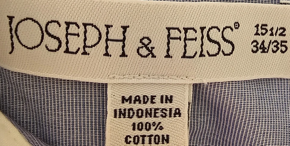 Camisa Joseph & Feiss Hombre Talla 15.5 34/35 Abotonada Manga Larga Foto 2 de 4