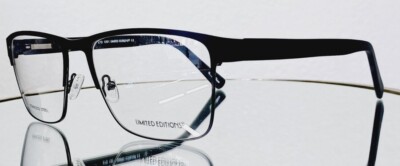 LIMITED EDITIONS LTD1201 eyeglasses OVERSIZE 63-18-148 Steinless Steel Black