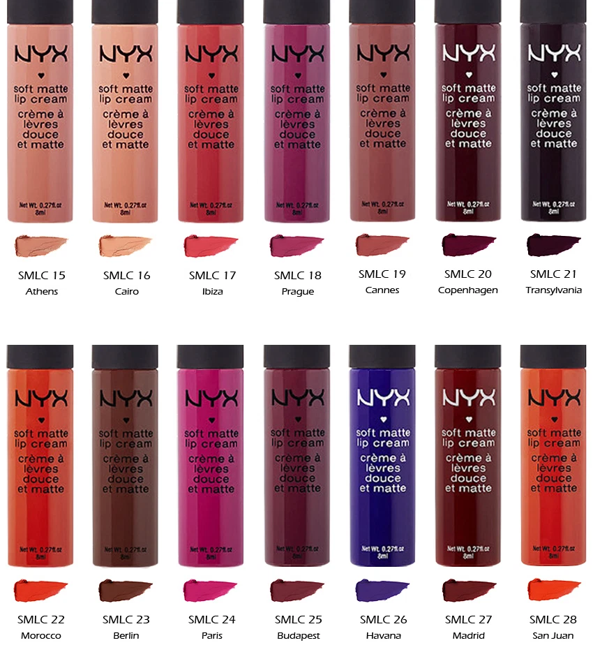 34 NYX Weich Matt Lippen Creme Lippenstift - Smlc " Komplettes Set " Joy's - Bild 4 von 4