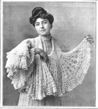 Beautiful Antique Women's Circular Shawl Reproduction Crochet Pattern