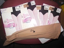 Lot of 4 Body Wrappers C86 Jazzy tan tights run resistant footed supplex spandx