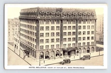 Postcard California San Francisco CA Hotel Bellevue Geary Taylor 1940s Unposted
