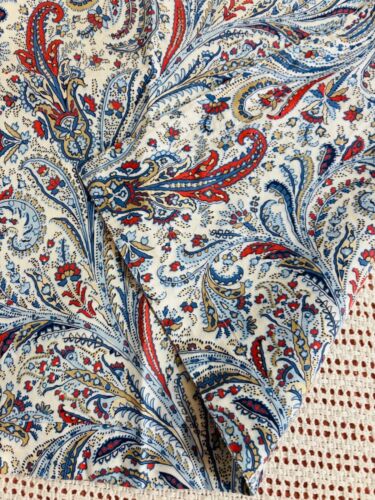 RALPH LAUREN king pillow sham in rust, White, Blue and Beige Paisley. MINT - Picture 10 of 13
