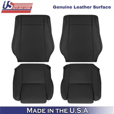 2007-2013 Fits Toyota Tundra Genuine Leather front Replacement Seat Covers Black