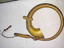 Hupe Horn alt Auto Messing golden matt 28 x 22 cm Oldtimer Ersatzteil