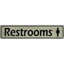 Restrooms Ladies 3"x12" metal street sign plaque Home Door Garage Wall Decor
