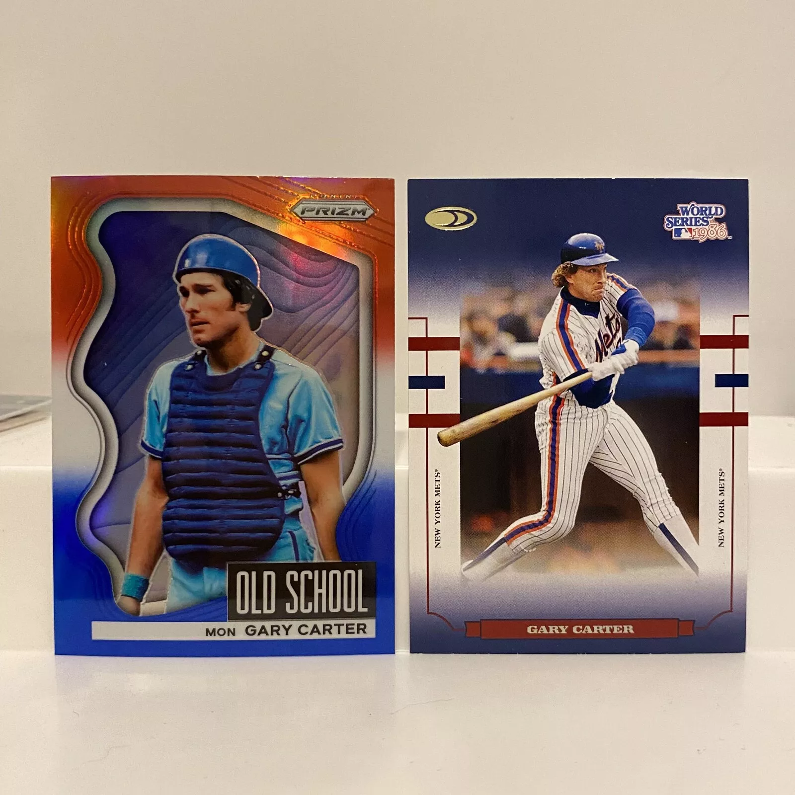 GARY CARTER 2022 Panini Old School Red White Blue Prizm & 2004 Donruss 1986 WS