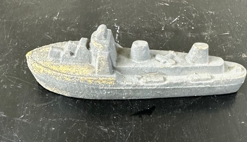 VTG Original 50s Collectible Toy hard plastic boat Battleship - Picture 5 of 7