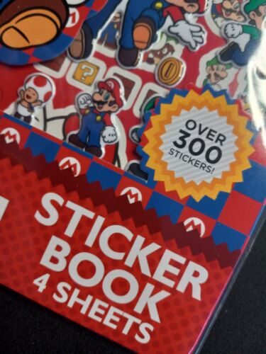 Libro de pegatinas de Super Mario 4 hojas más de 300 piezas con licencia oficial de Nintendo juegos - Imagen 4 de 6